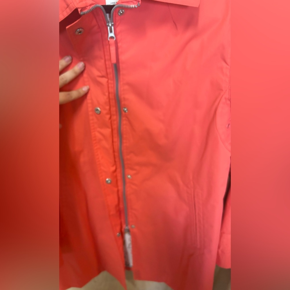 White Stag Coral Floral Rain Coat Jacket Size Medium - Picture 6 of 16